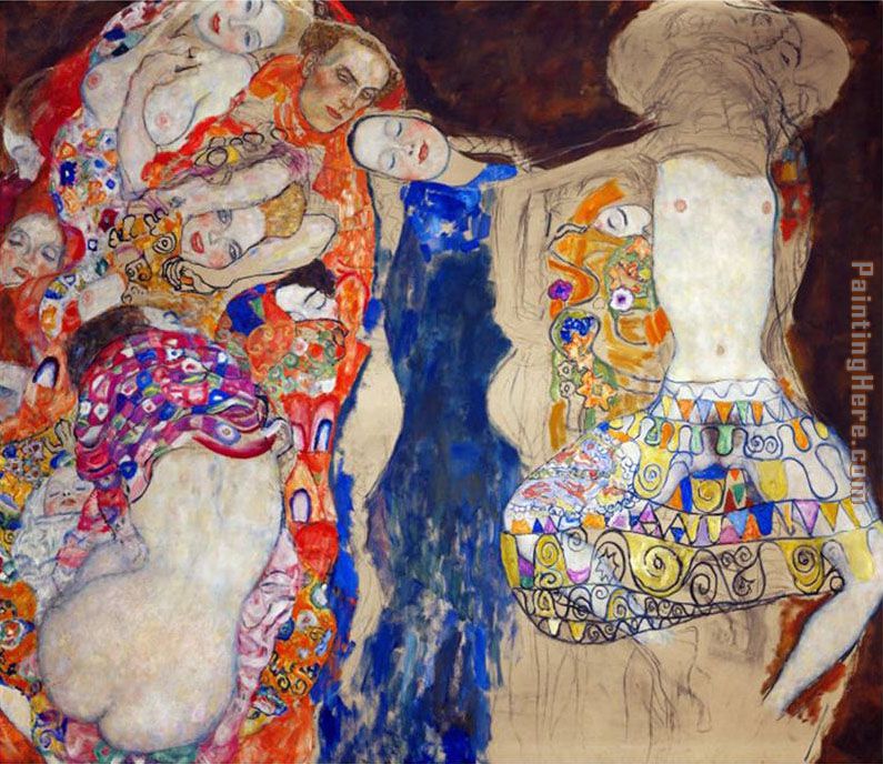 The Bride painting - Gustav Klimt The Bride art painting